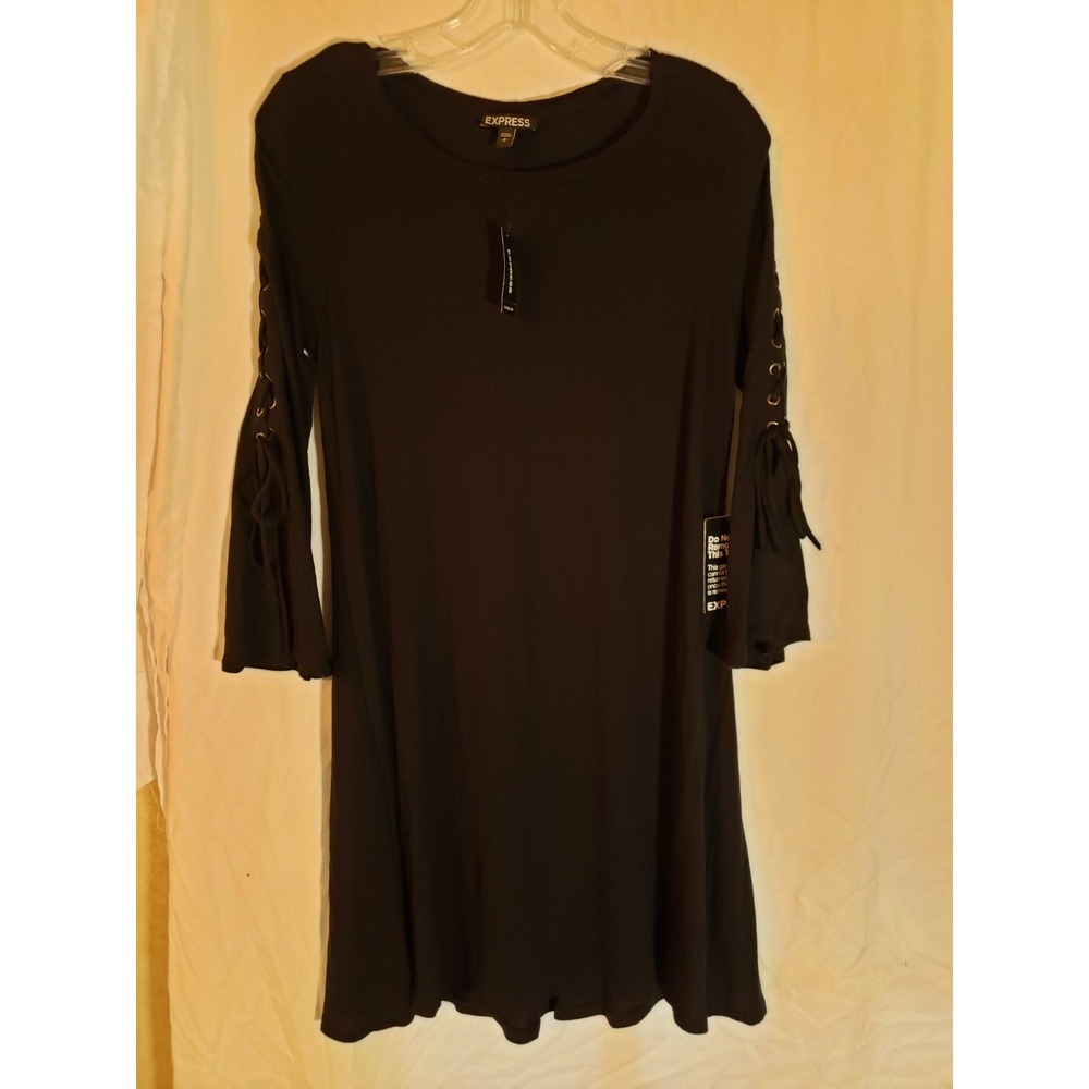 Women's Express Black Tie Sleeve Dress Size S